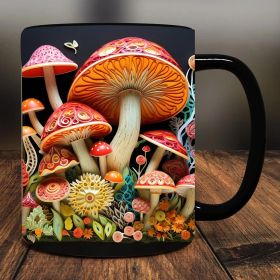 3D Magic Mushroom Mug Gift For People Who Like Plants (Option: 2 Style-300ml)