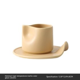 Creative Simple Nordic Style Macaron Color Ceramic Cup (Color: Yellow)