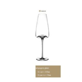 Boutique Ultra-thin Concave-convex Wine Glass Radian Wine Glass (Option: Champagne Glass 230ml)