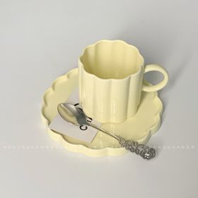 Macaron Color Series Ceramic Cup Dish (Option: Tender Yellow-250mL)