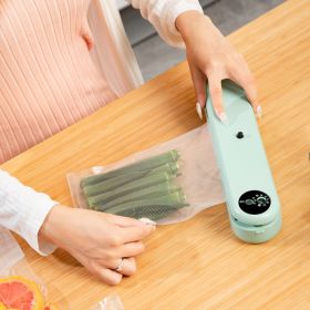 Small Household Food Packaging Vacuum Sealing Machine (Option: Green-UK)
