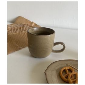 Espresso Vintage Ceramic Coffee Cup (Option: Handle Down Coffee Cup)