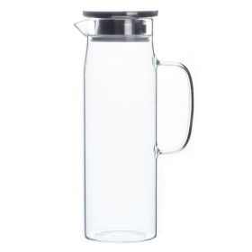 Household Large Capacity Glass Cold Water Bottle (Option: 1500ml Stainless Steel Cap)