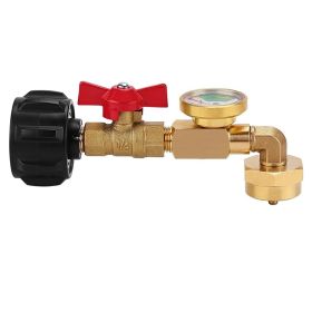 Propane Gas Charging Connector With Luminous Meter And Ball (Option: As shown)
