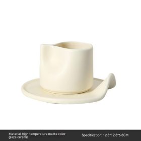 Creative Simple Nordic Style Macaron Color Ceramic Cup (Color: White)