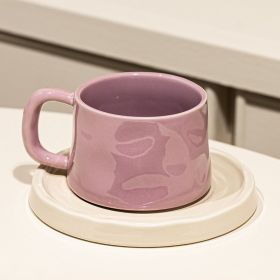 Household Ceramic Coffee Exquisite Water Cup (Option: Purple Suit-300ml)