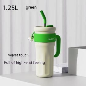 Solid Color American Vacuum Cup 316 Stainless Steel Coffee Cup (Option: Green-1250ML)