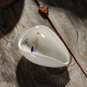 Ceramic Blue And White Porcelain Tea Appreciation Kung Fu Tea Set (Option: Colorful Lotus)