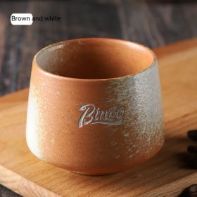Espresso Special Cup Ceramic Retro Mug (Option: Brown White-200ml)