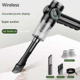 Mini Home Car Wireless Handheld Vacuum Cleaner (Option: Black Double Filter Element)