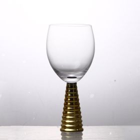 Model Room Decorative Red Wine Champagne Glass Table Decoration Goblet Black Thread Shaped Cup (Option: Thread Golden Red Wine Glass)