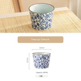 Stove Cooking Tea Ceramic Cup (Option: Cherry Blossom Teacup-200ml)