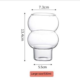 Creative Sugar Gourd Shape Glass (Option: 530ml Large)