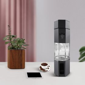 Simple Solid Color High Concentration Hydrogen-rich Cup (Option: Black-260ml)