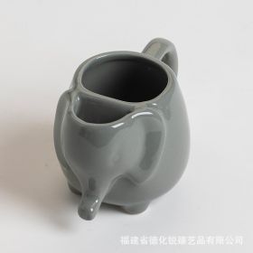 Elephant 3D Mug Ceramic Cup (Option: Gray-401 To 500ml)