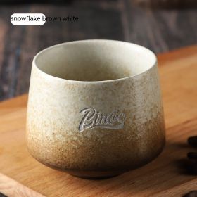 Espresso Special Cup Ceramic Retro Mug (Option: Snowflake Brown White-200ml)