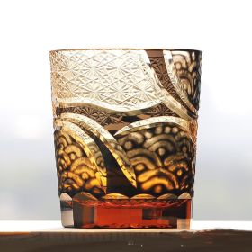Carved Lead-free Crystal Glass Whisky Tumbler (Option: Black Moon Sea)
