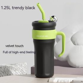 Solid Color American Vacuum Cup 316 Stainless Steel Coffee Cup (Option: Black-1250ML)