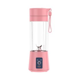 Amazon Blender 6-blade Portable Electric Juicer Small Household Charging Mini Juicing Cup Manufacturer (Color: Pink)