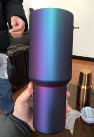 Cup Ion Plating With Rubber Paint Oil Gold (Option: Oil Gold-40oz)