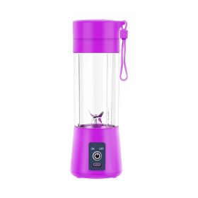 Amazon Blender 6-blade Portable Electric Juicer Small Household Charging Mini Juicing Cup Manufacturer (Color: Purple)