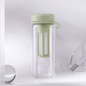 Convenient Sports Plastic Water Cup Large Capacity (Option: Matcha Green-600ML)