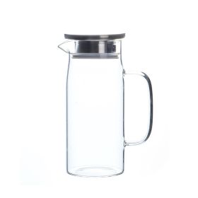 Household Large Capacity Glass Cold Water Bottle (Option: 1000ml Stainless Steel Cap)