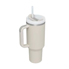 Ochapa 40 Oz Tumbler With Handle Straw Insulated, Stainless Steel Spill Proof Vacuum Coffee Cup Tumbler With Lid Tapered Mug (Option: Dunes)