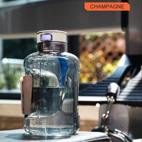 Fashion Simple Large Capacity Portable Bottle Cup (Option: White-1500ml)