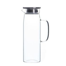 Household Large Capacity Glass Cold Water Bottle (Option: 1200ml Stainless Steel Cap)