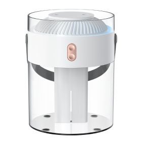 Large Capacity Double Spray Humidifier 26L Ambience Light Commercial Portable Water Replacement (Color: White)
