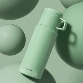 Simple 304 Stainless Steel Tea Water Separation Portable Insulation Cup (Option: Green-450ML)