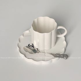 Macaron Color Series Ceramic Cup Dish (Option: Milky White-250mL)