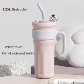 Solid Color American Vacuum Cup 316 Stainless Steel Coffee Cup (Option: Flesh-1250ML)