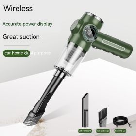 Mini Home Car Wireless Handheld Vacuum Cleaner (Option: Green Single Filter Element)