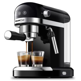 20 Bar Espresso Machine  1350W High Performance 1.4 Ldetachable Transparent Water Tank Thermo Block Beating System Prohibit Amazon Sales (Option: default)