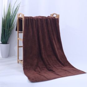 Microfiber Thickened Car Wash Cleaning Towel Beauty Salon Bath Towels (Option: brown-400g 60x200cm)